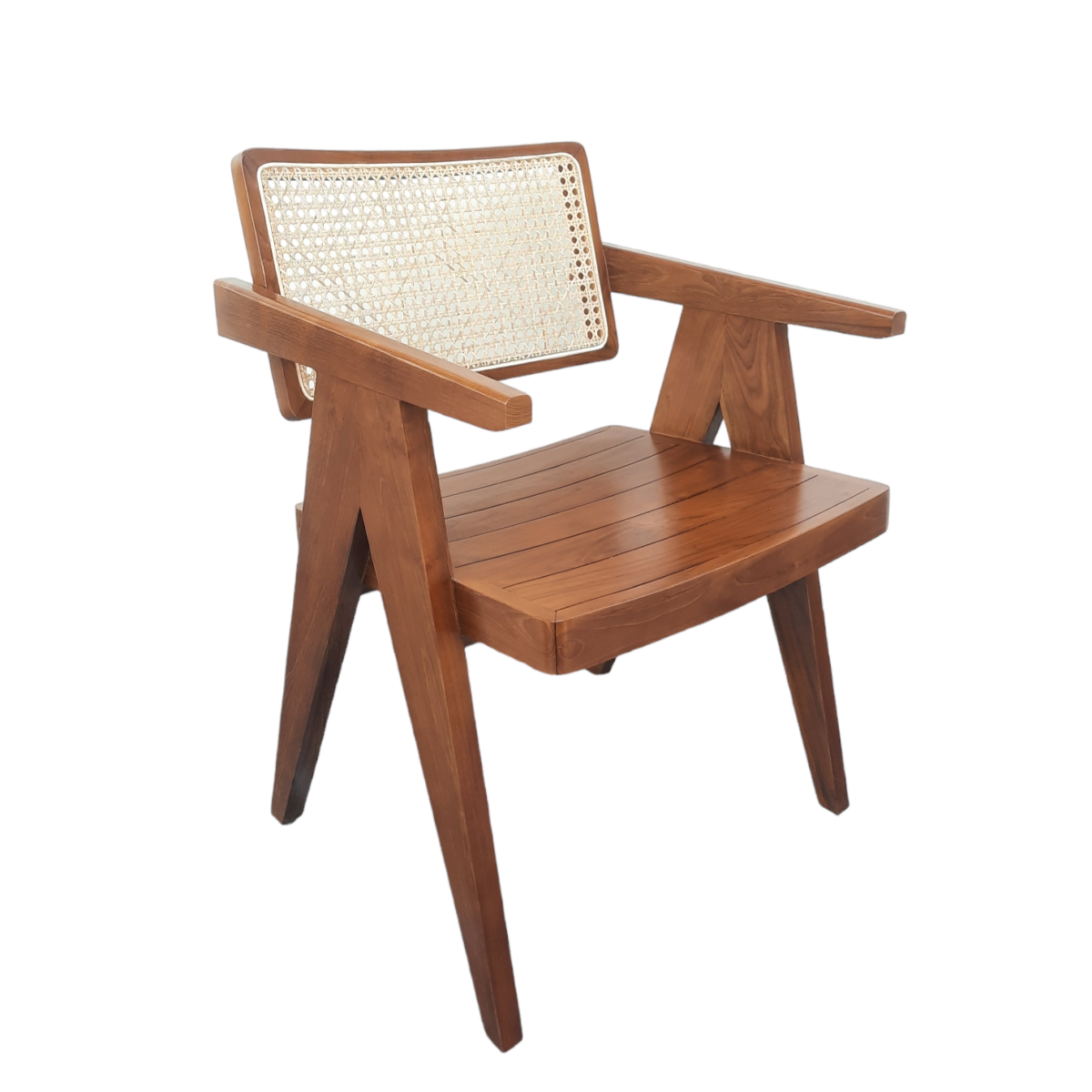 teak dining chair. teak wood furniture. indoor furniture indonesia. teak pierre jeanneret dining chair