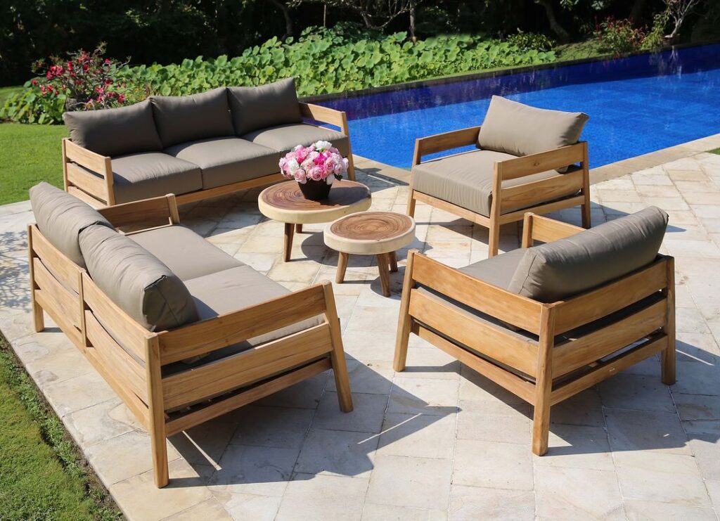teak sofa outdoor. teak wood furniture. indonesia teak furniture