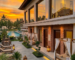 Custom luxury teak pergola and resort villa doors manufactured by Ikiteak, a premier hotel furniture supplier for resort projects in the Maldives.