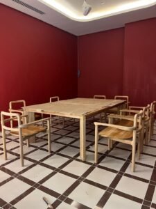 solid teak dining set hospitality project