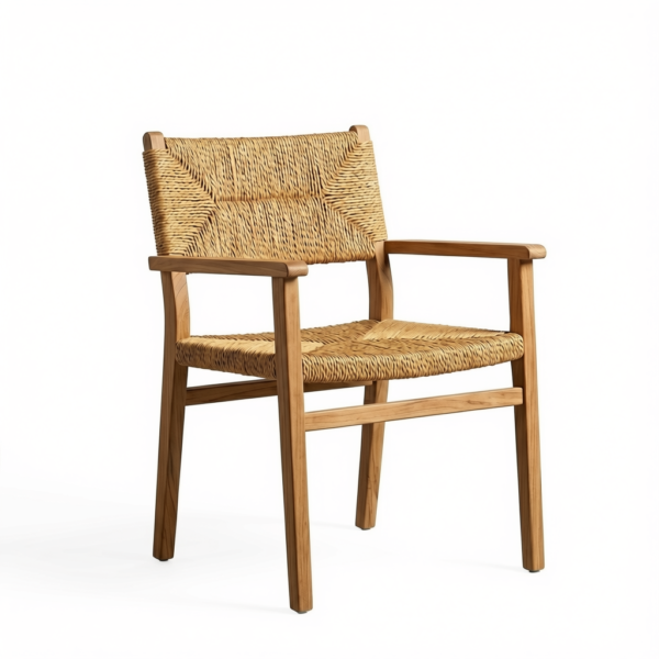 High-quality Miami Rope Teak Chair manufactured for luxury hotels