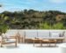 Teak outdoor lounge furniture for hotel, resort, and villa projects by IKI TEAK